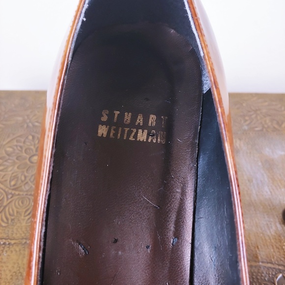 Stuart Weitzman Brown Patent Leather Heels - Picture 5 of 8